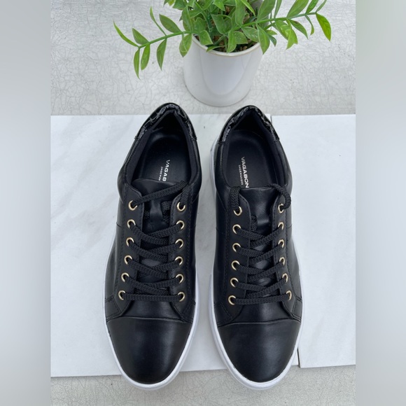 VAGABOND ZOE PLATFORM SNEAKERS BLACK LEATHER size 39 New - Picture 10 of 14